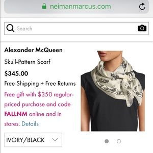 Alexander McQueen skull scarf